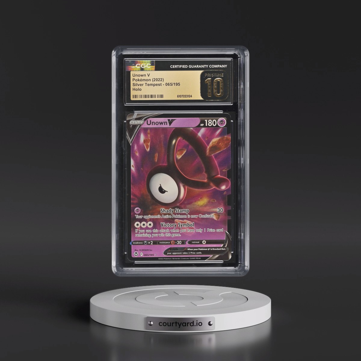 2022 Silver Tempest #065/195 Unown V - Holo (CGC 10 PRISTINE)