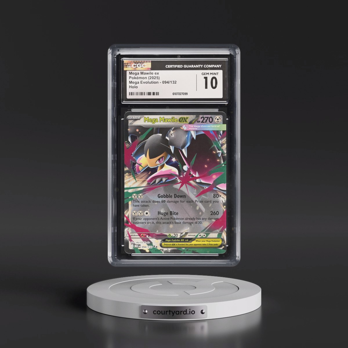 2025 Mega Evolution - MEG EN #094/132 Mega Mawile ex - Holo (CGC 10 GEM MINT)