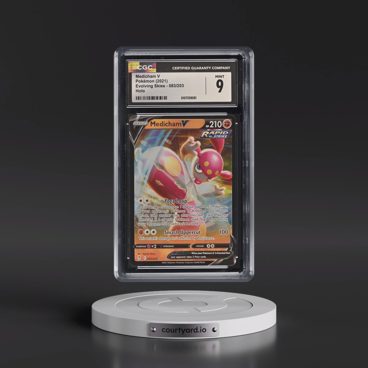 2021 Evolving Skies #083/203 Medicham V - Holo (CGC 9 MINT)