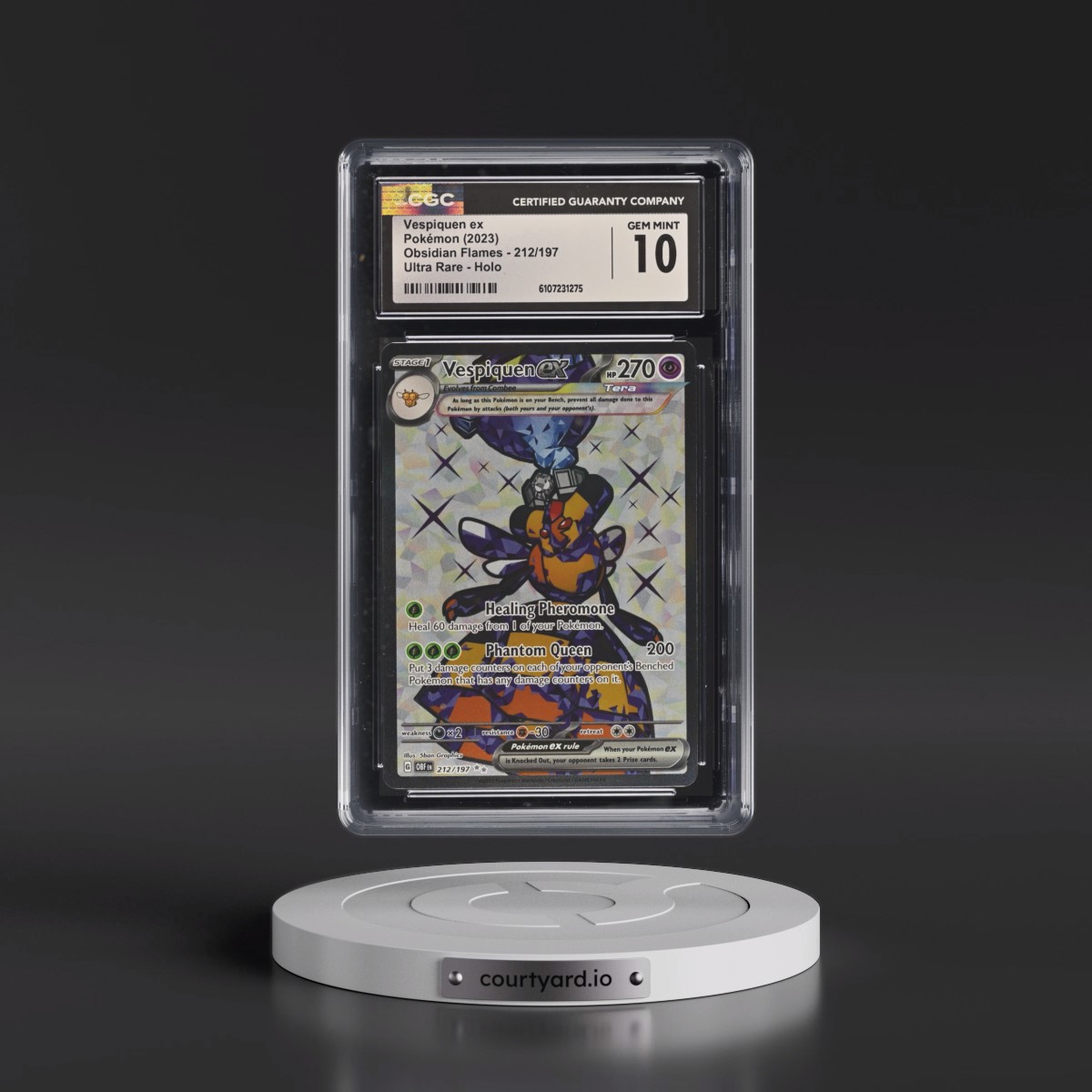 2023 Obsidian Flames - OBF EN #212/197 Vespiquen ex - Ultra Rare Holo (CGC 10 GEM MINT)