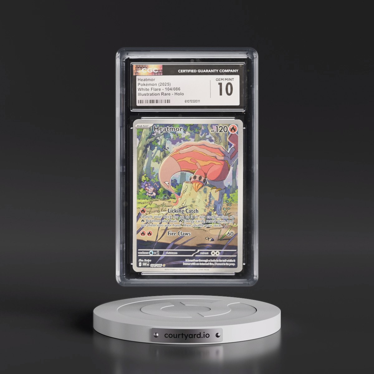 2025 White Flare - WHT EN #104/086 Heatmor - Illustration Rare Holo (CGC 10 GEM MINT)