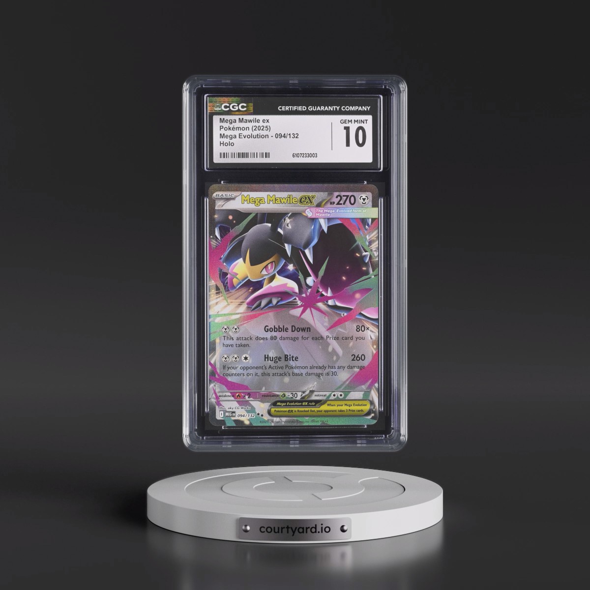 2025 Mega Evolution - MEG EN #094/132 Mega Mawile ex - Holo (CGC 10 GEM MINT)