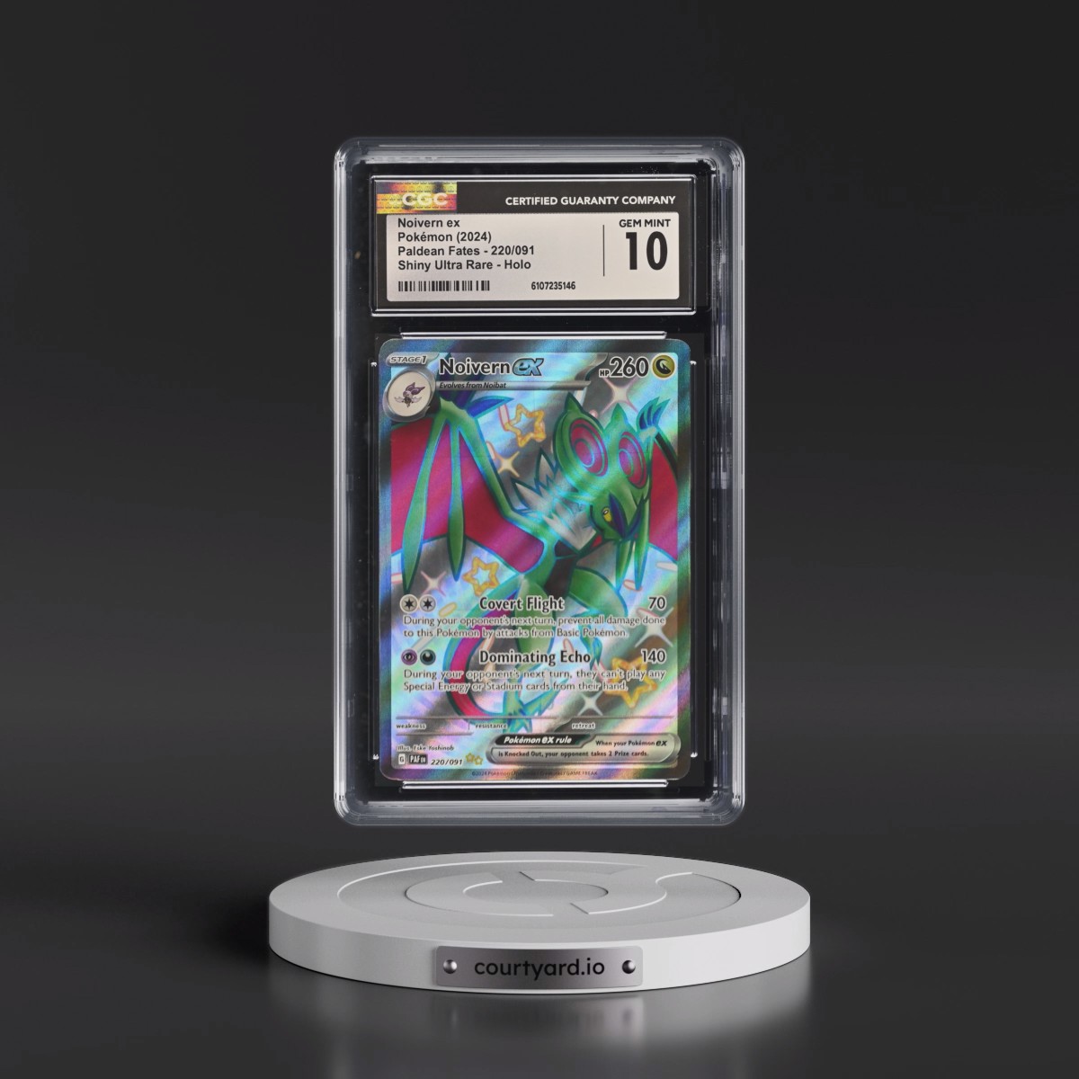 2024 Paldean Fates - PAF EN #220/091 Noivern ex - Shiny Ultra Rare Holo (CGC 10 GEM MINT)