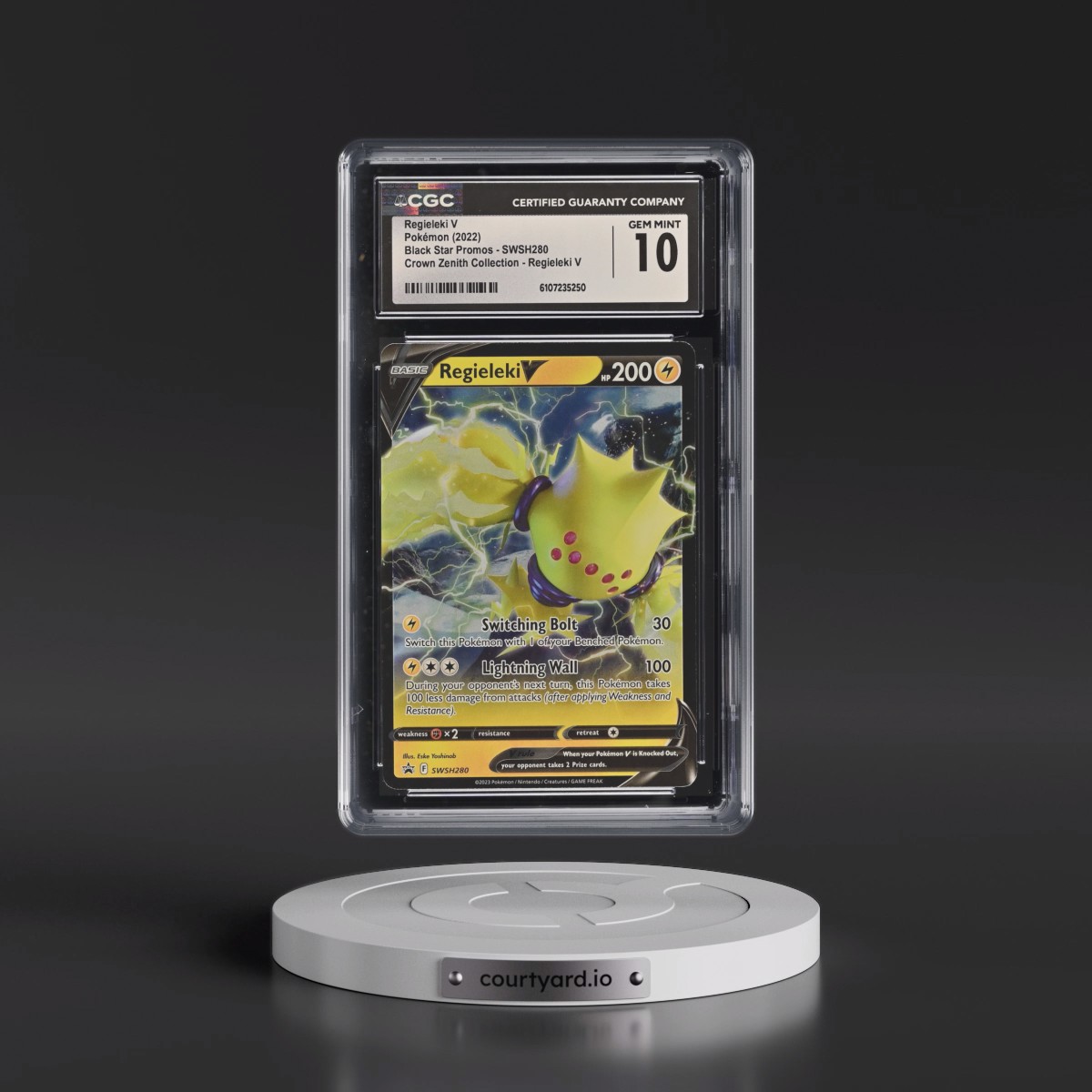 2017 Black Star Promos - Sword & Shield #SWSH280 Regieleki V - Holo Crown Zenith Collection - Regieleki V (CGC 10 GEM MINT)