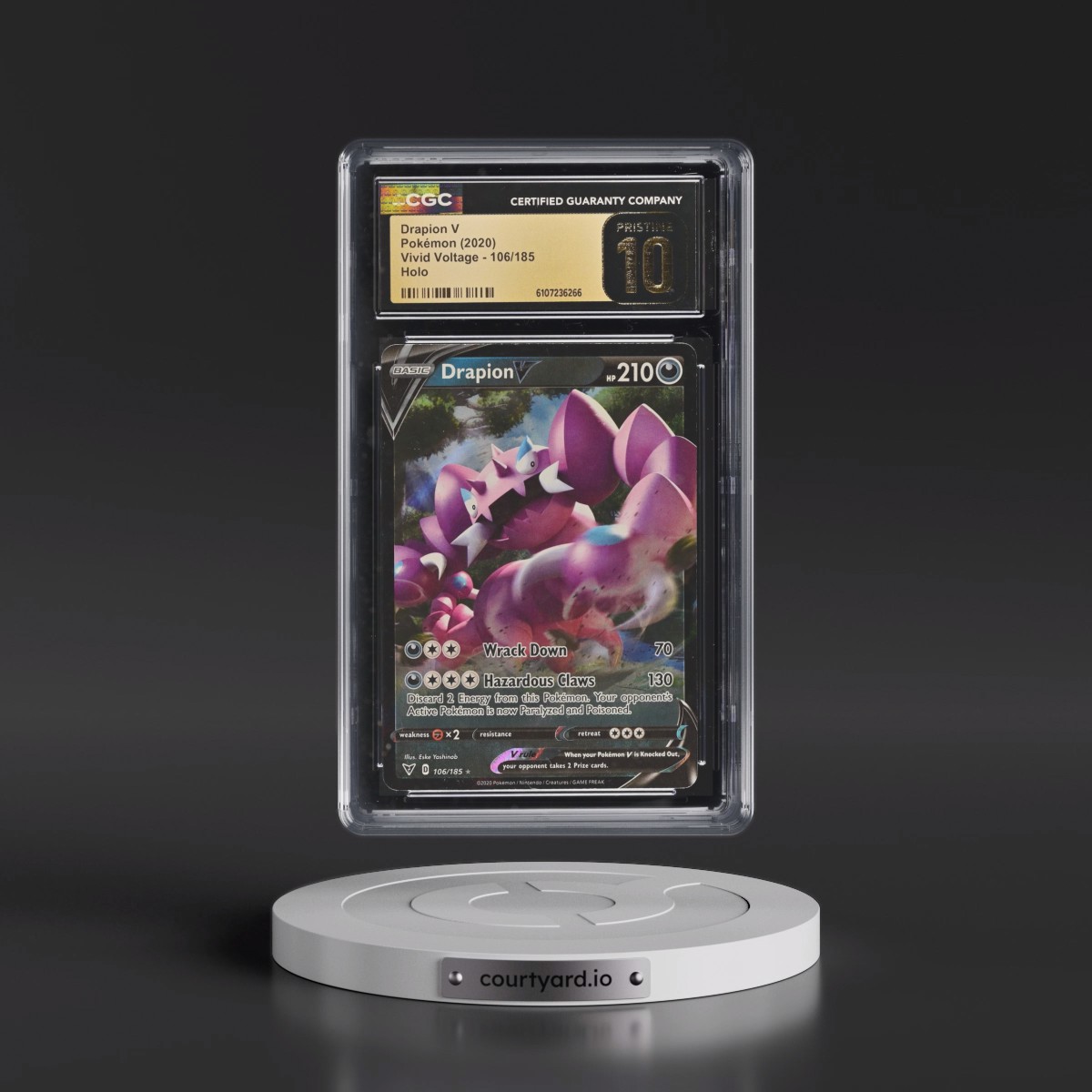 2020 Vivid Voltage #106/185 Drapion V - Holo (CGC 10 PRISTINE)