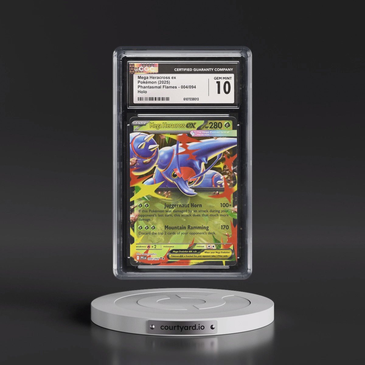 2025 Phantasmal Flames - PFL EN #004/094 Mega Heracross ex - Holo (CGC 10 GEM MINT)
