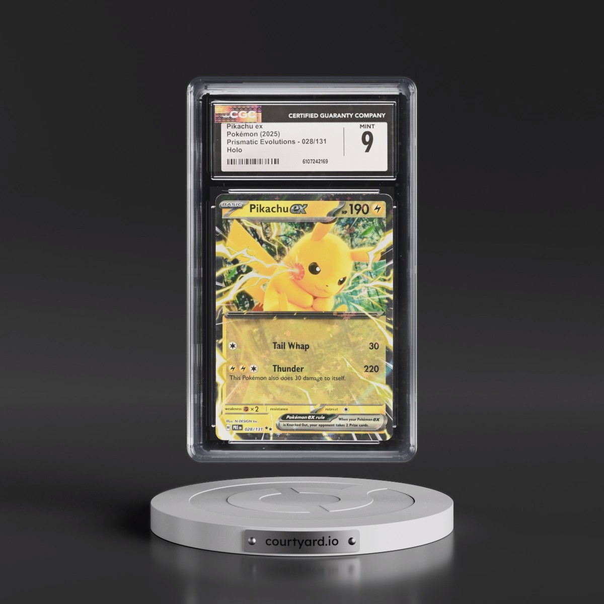 2024 Prismatic Evolutions - PRE EN #028/131 Pikachu ex - Holo (CGC 9 MINT)