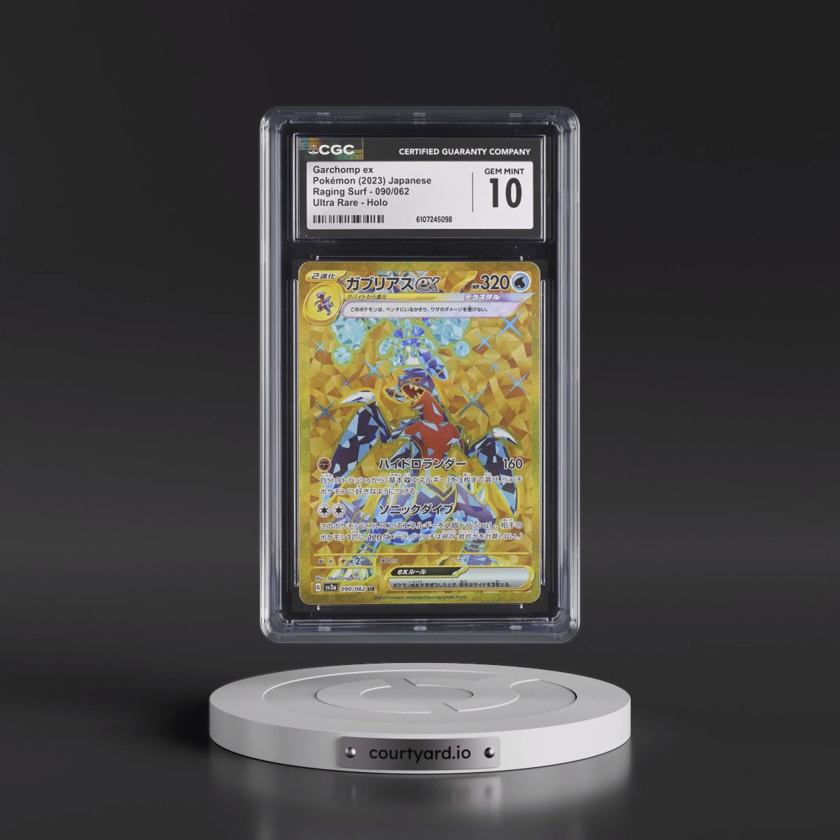 2023 Pokémon Sv3a-Raging Surf #090 Garchomp EX - Holo Ultra Rare (CGC 10 GEM MINT)