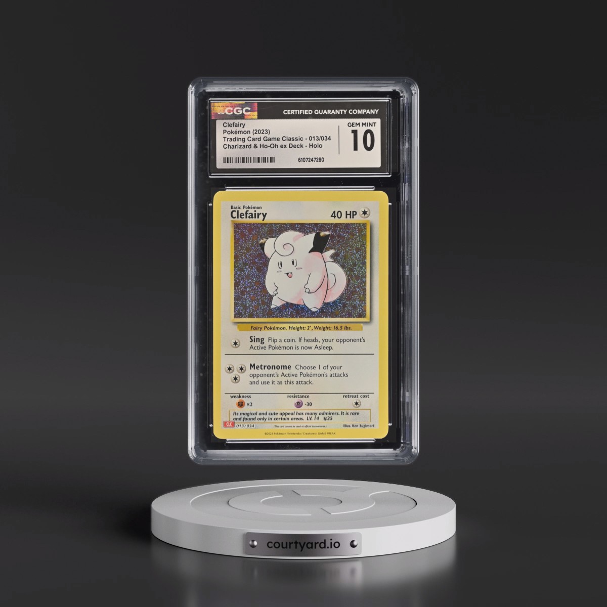 2023 Trading Card Game Classic - CLV, CLC, CLB #013/034 Clefairy - Charizard & Ho-Oh ex Deck - CLC Holo (CGC 10 GEM MINT)