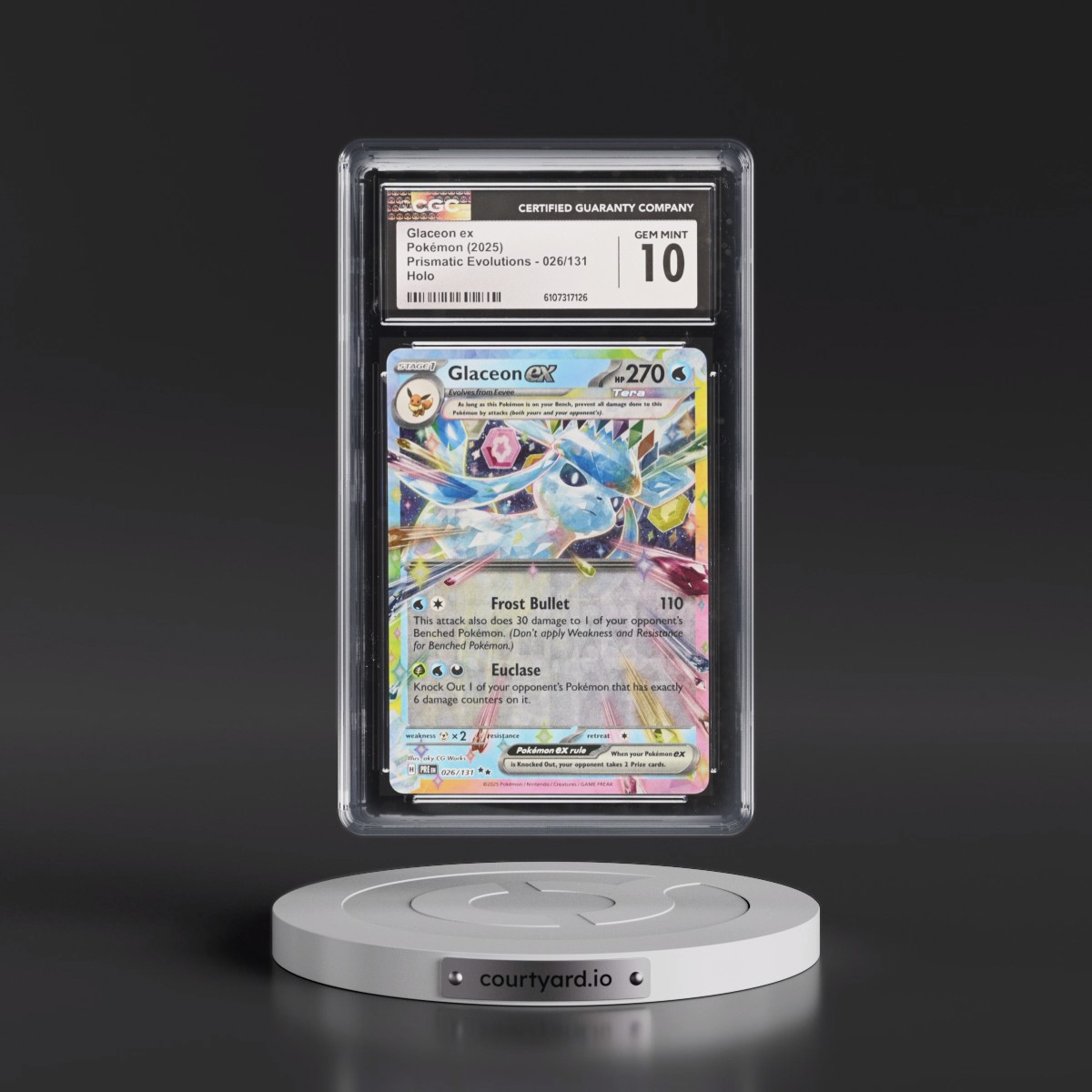 2024 Prismatic Evolutions - PRE EN Glaceon ex - Holo #026/131 CGC 10