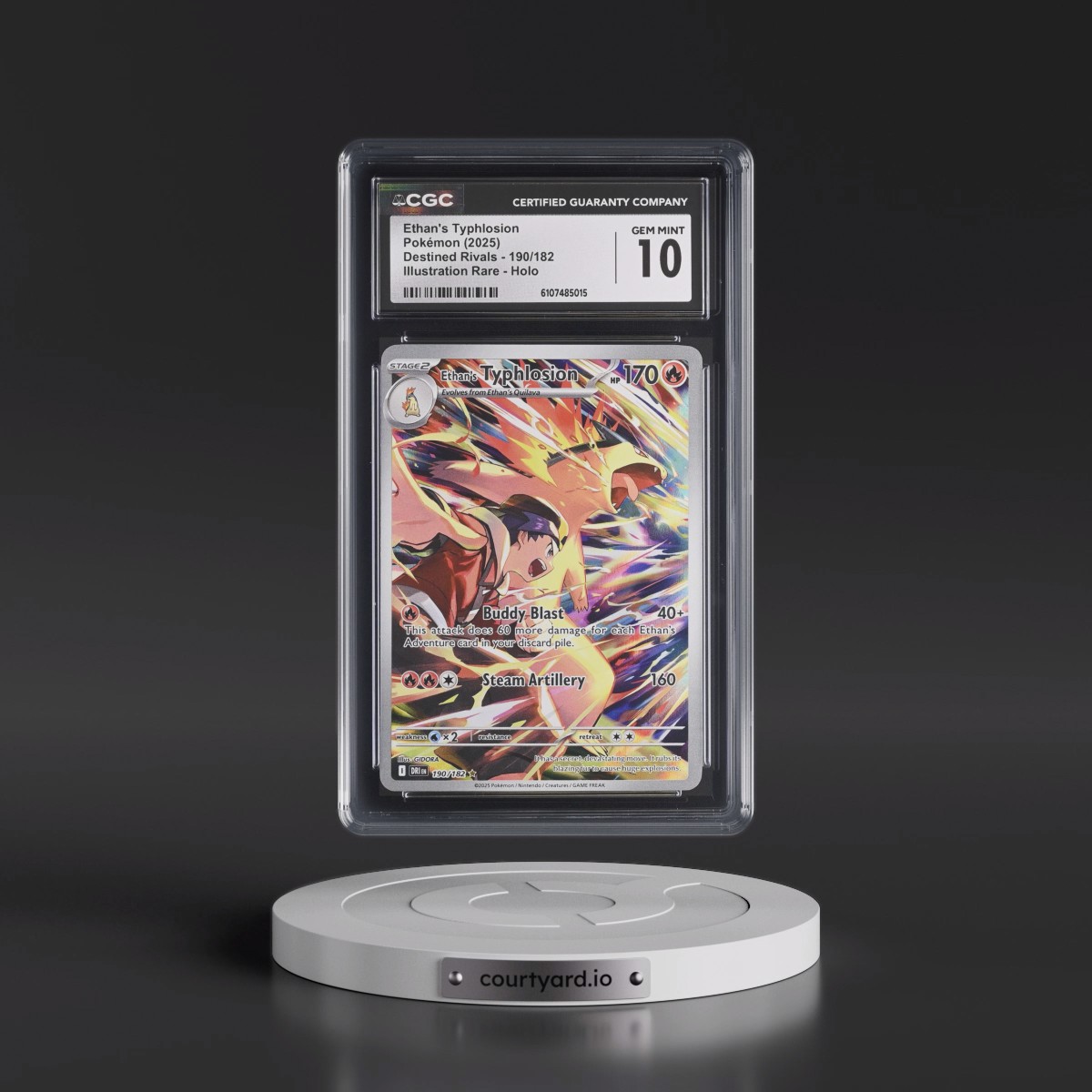 2025 Destined Rivals - DRI EN #190/182 Ethan's Typhlosion - Illustration Rare Holo (CGC 10 GEM MINT)