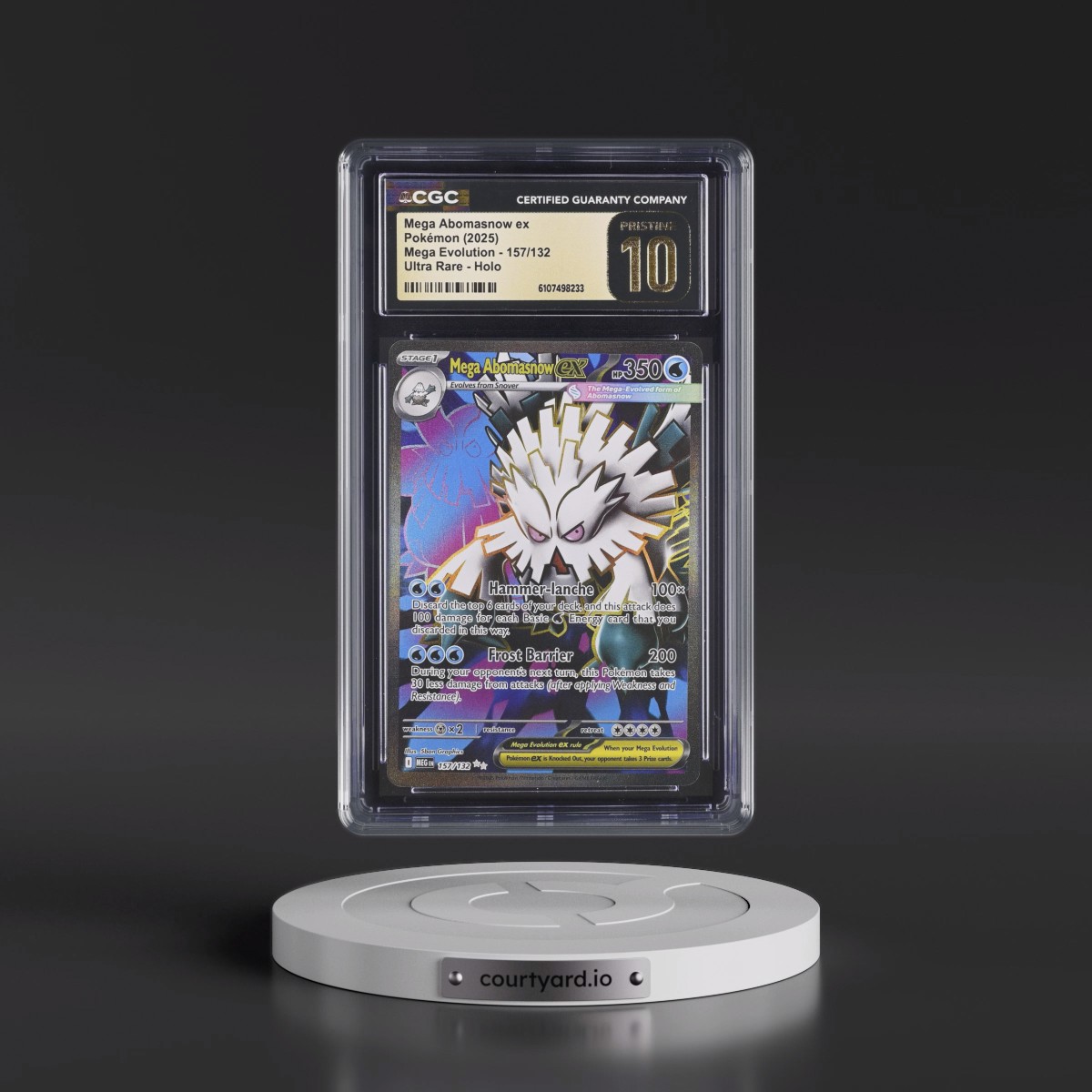 2025 Mega Evolution - MEG EN #157/132 Mega Abomasnow ex - Ultra Rare Holo (CGC 10 PRISTINE)