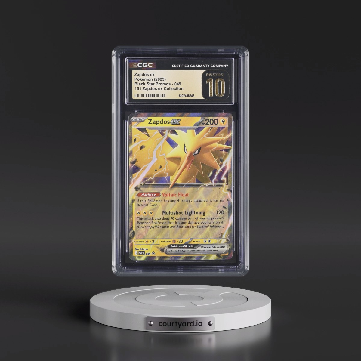 2023 Black Star Promos - Scarlet & Violet SVP EN #049 Zapdos ex - 151 Zapdos ex Collection (Holo) (CGC 10 PRISTINE)