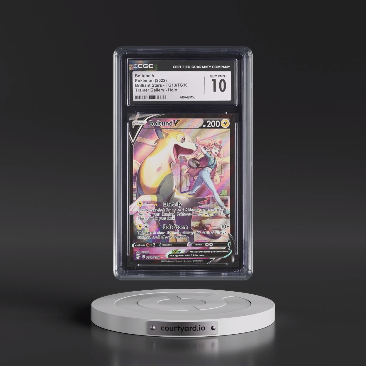 2022 Brilliant Stars #TG13/TG30 Boltund V - Trainer Gallery Holo (CGC 10 GEM MINT)