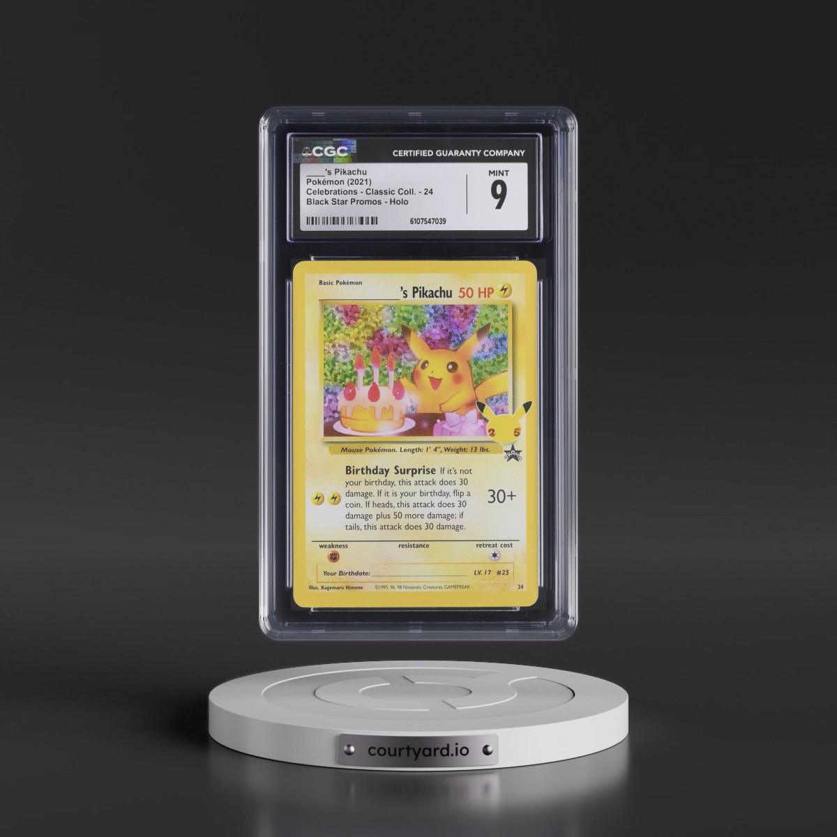 2021 Celebrations - Classic Collection #24 ____'s Pikachu - Black Star Promos Holo (CGC 9 MINT)