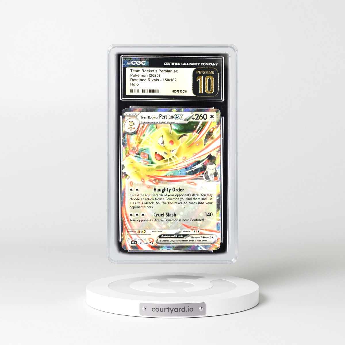 2025 Destined Rivals - DRI EN #150/182 Team Rocket's Persian ex - Holo (CGC 10 PRISTINE)