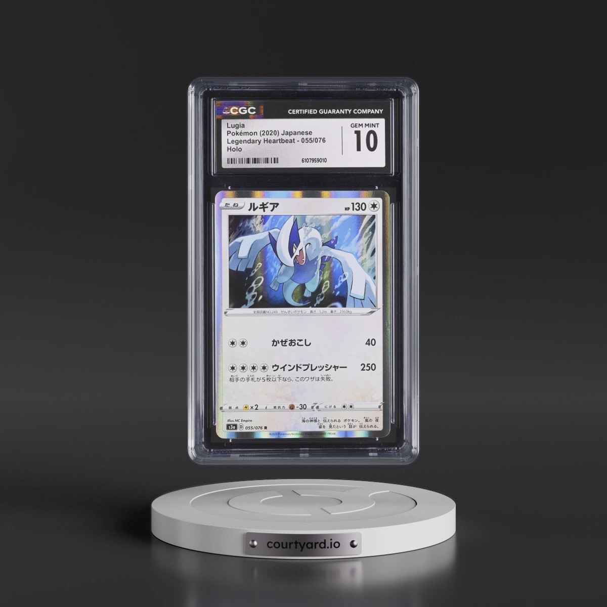2020 Pokémon Sword & Shield Legendary Heartbeat #055 Lugia - Holo (CGC 10 GEM MINT)
