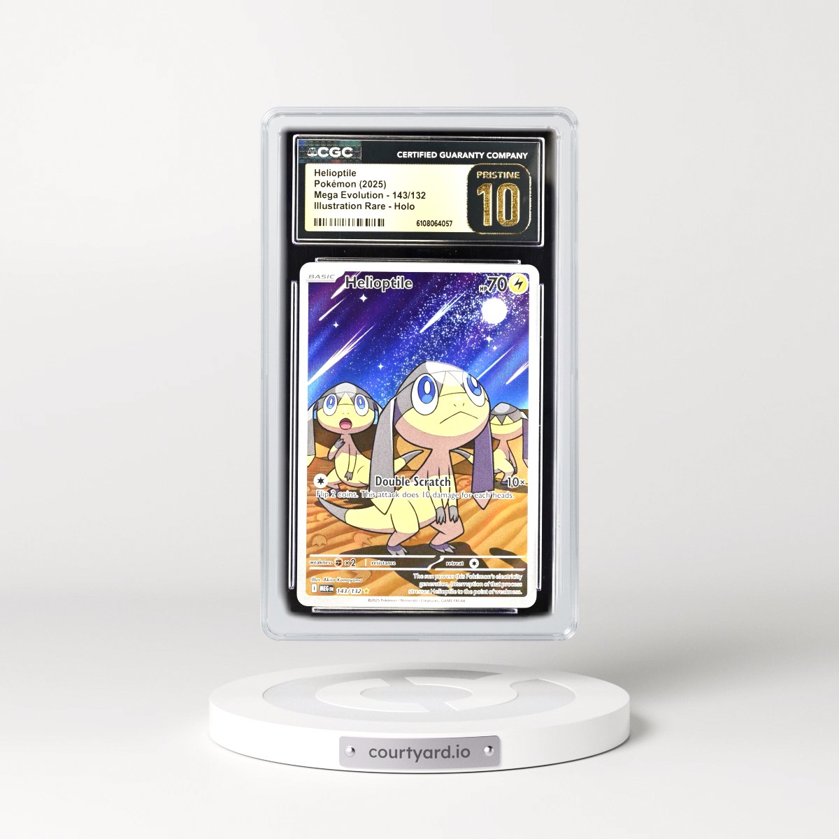 2025 Mega Evolution - MEG EN #143/132 Helioptile - Illustration Rare Holo (CGC 10 PRISTINE)