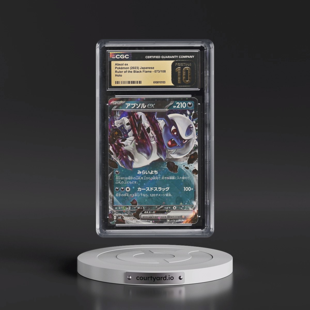 2023 Ruler of the Black Flame #073/108 Absol ex - Holo (CGC 10 PRISTINE)
