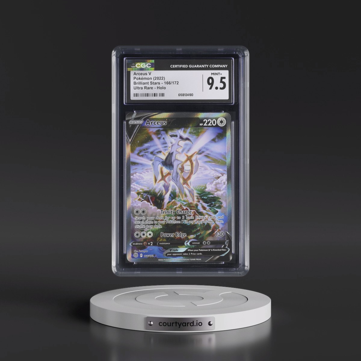 2022 Brilliant Stars #166/172 Arceus V - Ultra Rare Holo (CGC 9.5 MINT+)