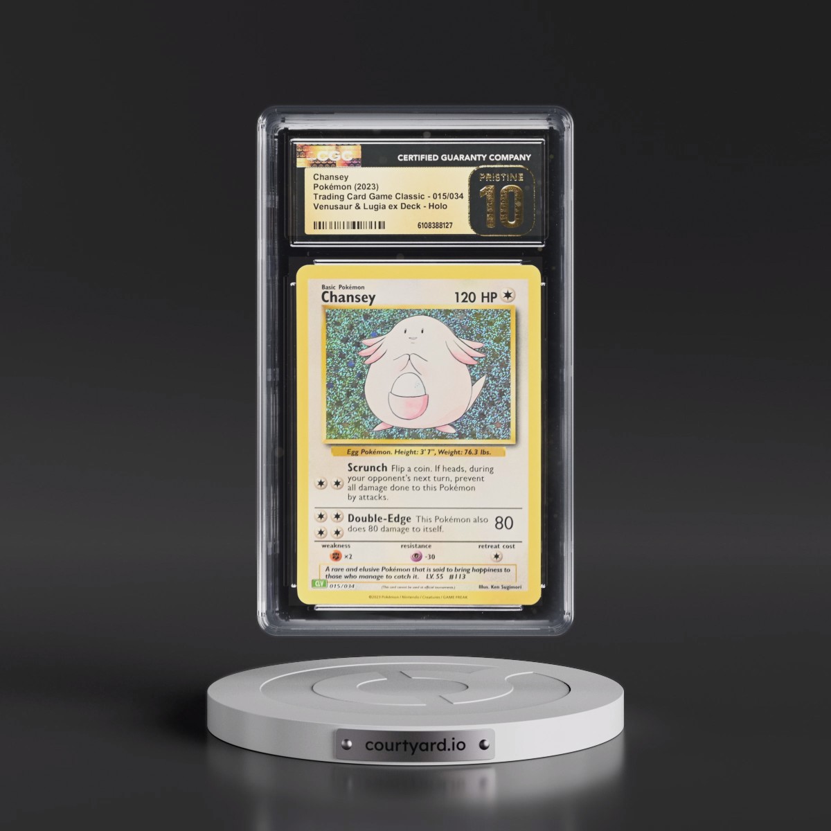 2023 Trading Card Game Classic - CLV, CLC, CLB #015/034 Chansey - Venusaur & Lugia ex Deck - CLV Holo (CGC 10 PRISTINE)