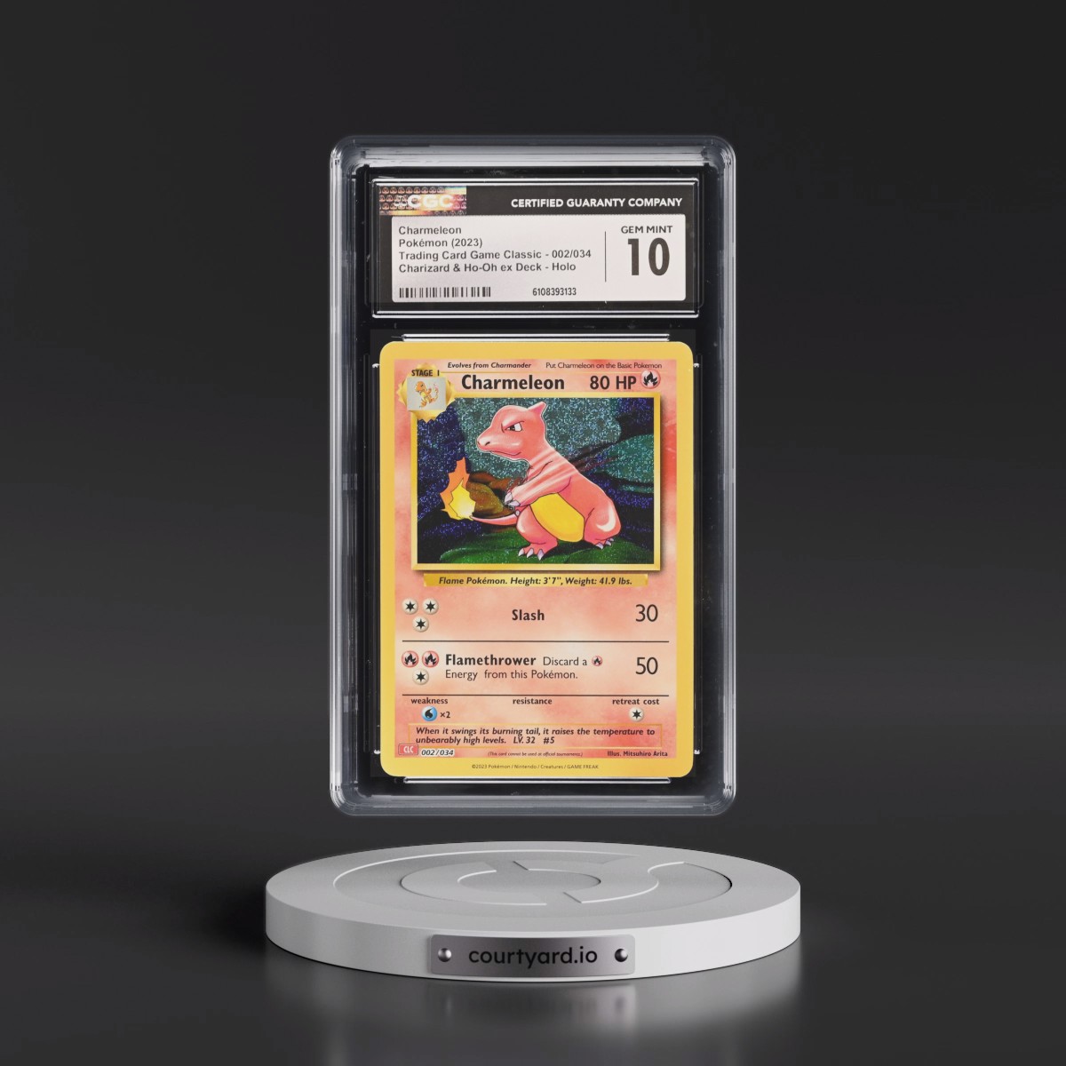 2023 Trading Card Game Classic - CLV, CLC, CLB #002/034 Charmeleon - Charizard & Ho-Oh ex Deck - CLC Holo (CGC 10 GEM MINT)