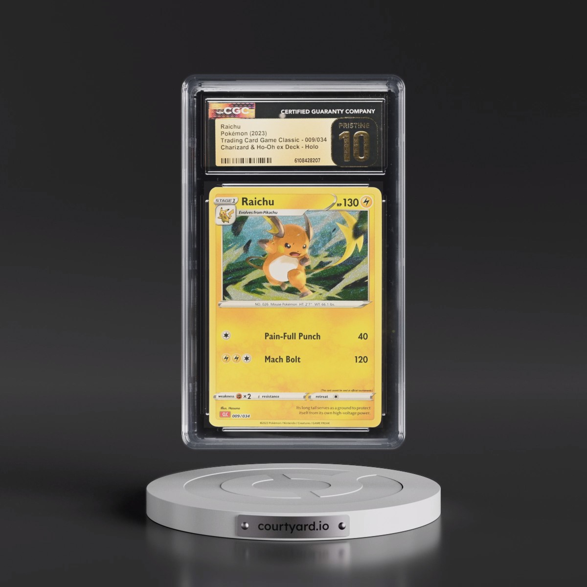 2023 Trading Card Game Classic - CLV, CLC, CLB Raichu - Charizard & Ho-Oh ex Deck - CLC Holo #009/034 CGC 10