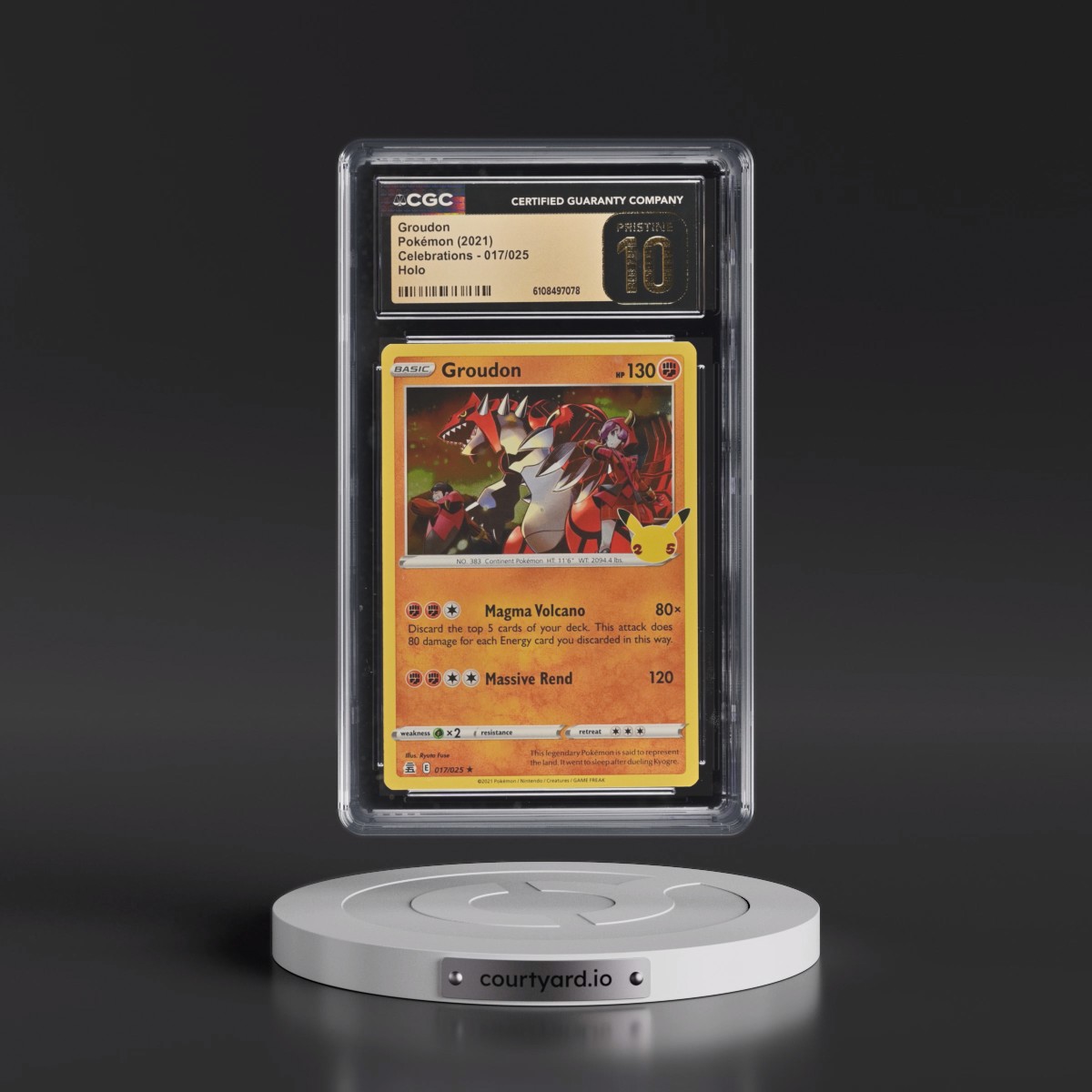 2021 Celebrations #017/025 Groudon - Holo (CGC 10 PRISTINE)