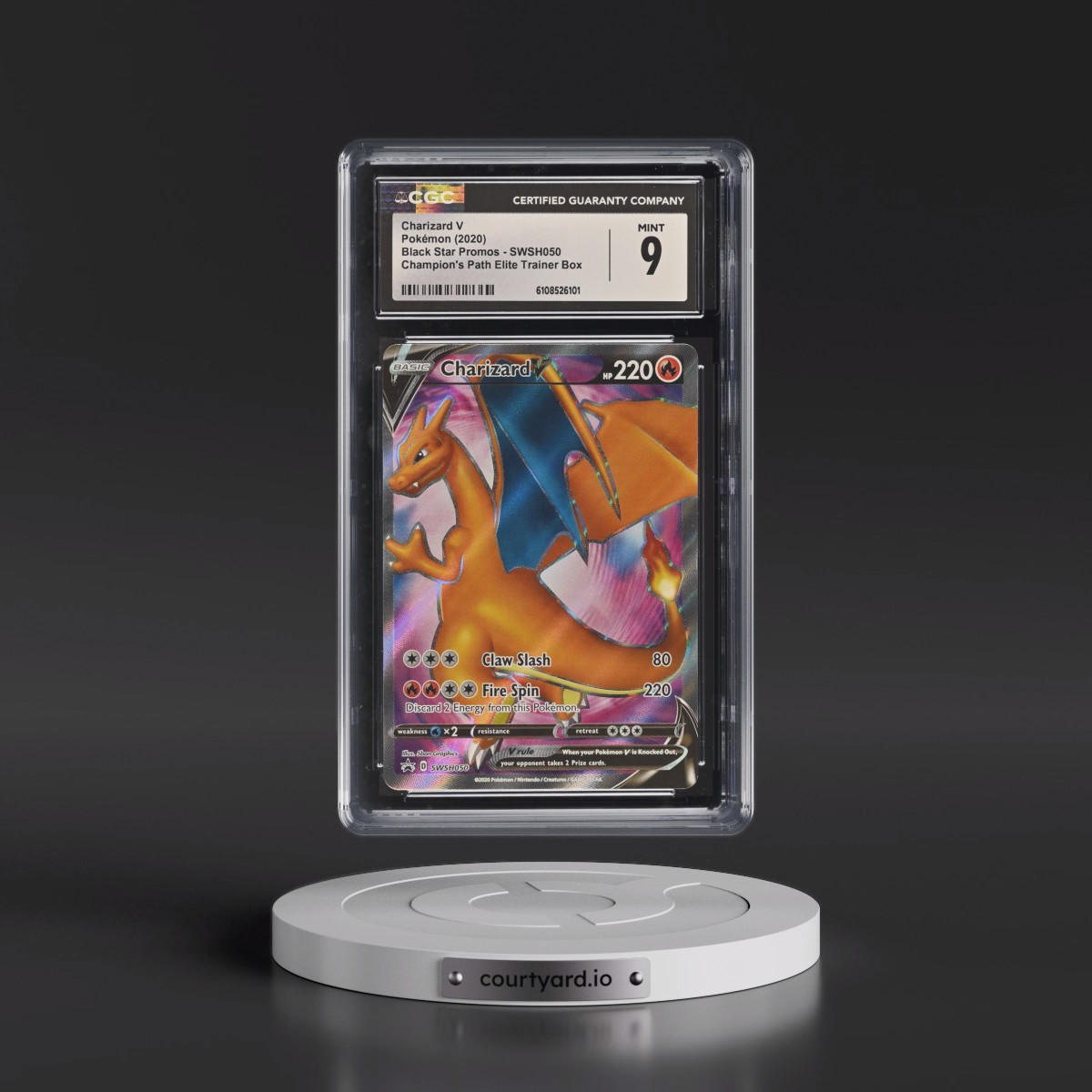 2017 Black Star Promos - Sword & Shield #SWSH050 Charizard V - Champion's Path Elite Trainer Box (Holo) (CGC 9 MINT)