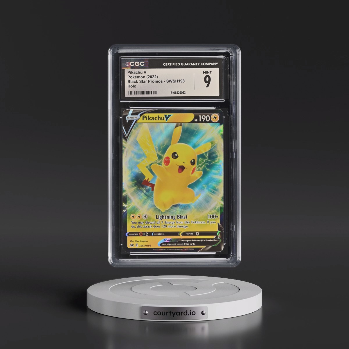 2017 Black Star Promos - Sword & Shield #SWSH198 Pikachu V - Holo (CGC 9 MINT)
