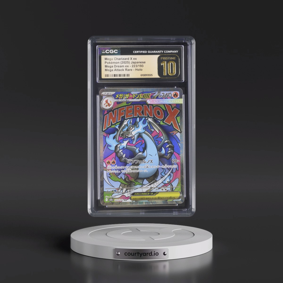 2025 Mega Dream ex - M2a #223/193 Mega Charizard X ex - Mega Attack Rare Holo (CGC 10 PRISTINE)