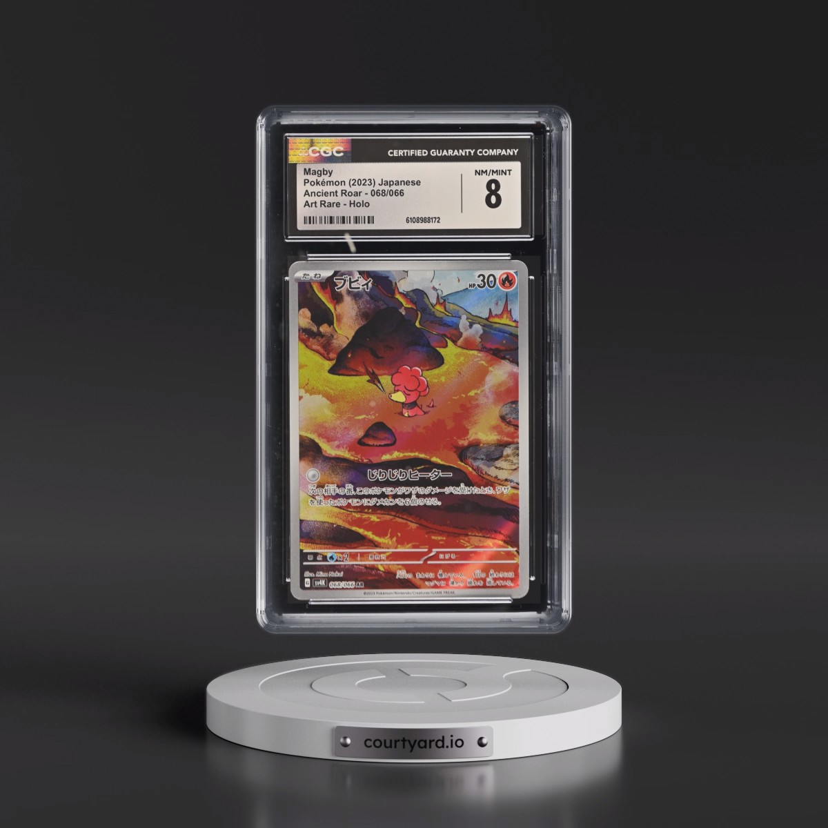 2023 Ancient Roar #068/066 Magby - Art Rare Holo (CGC 8 NM-MT)