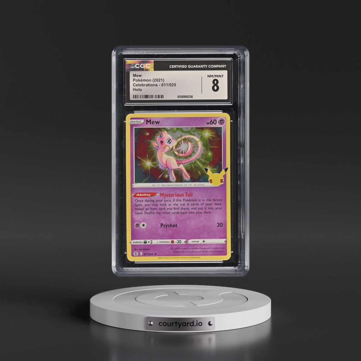 2021 Celebrations #011/025 Mew - Holo (CGC 8 NM-MT)