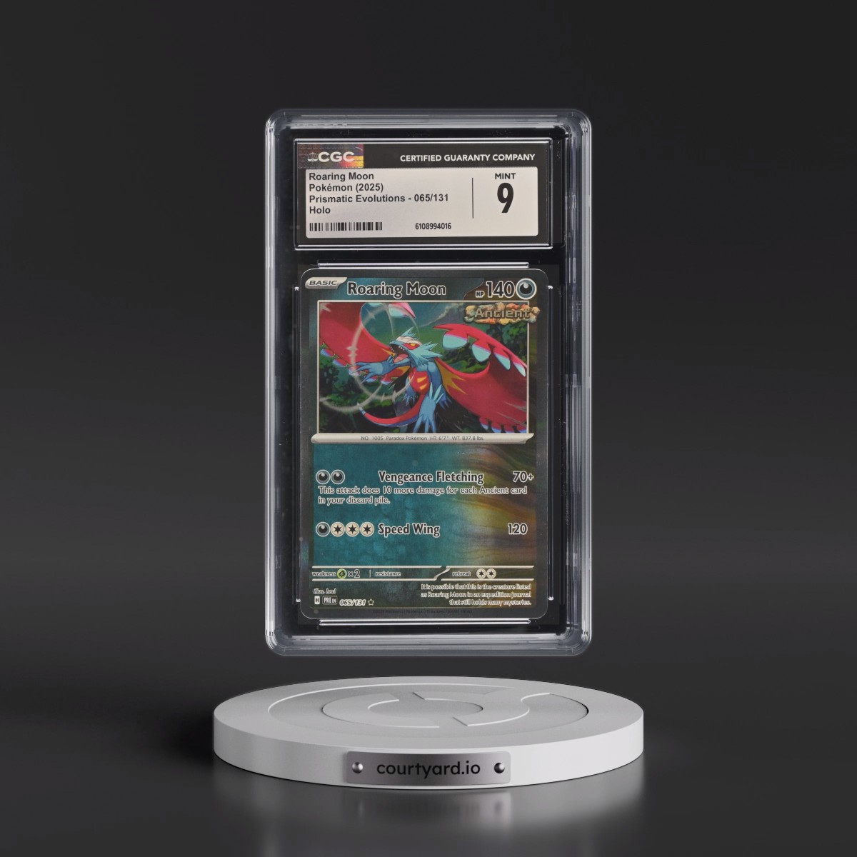 2024 Prismatic Evolutions - PRE EN #065/131 Roaring Moon - Holo (CGC 9 MINT)