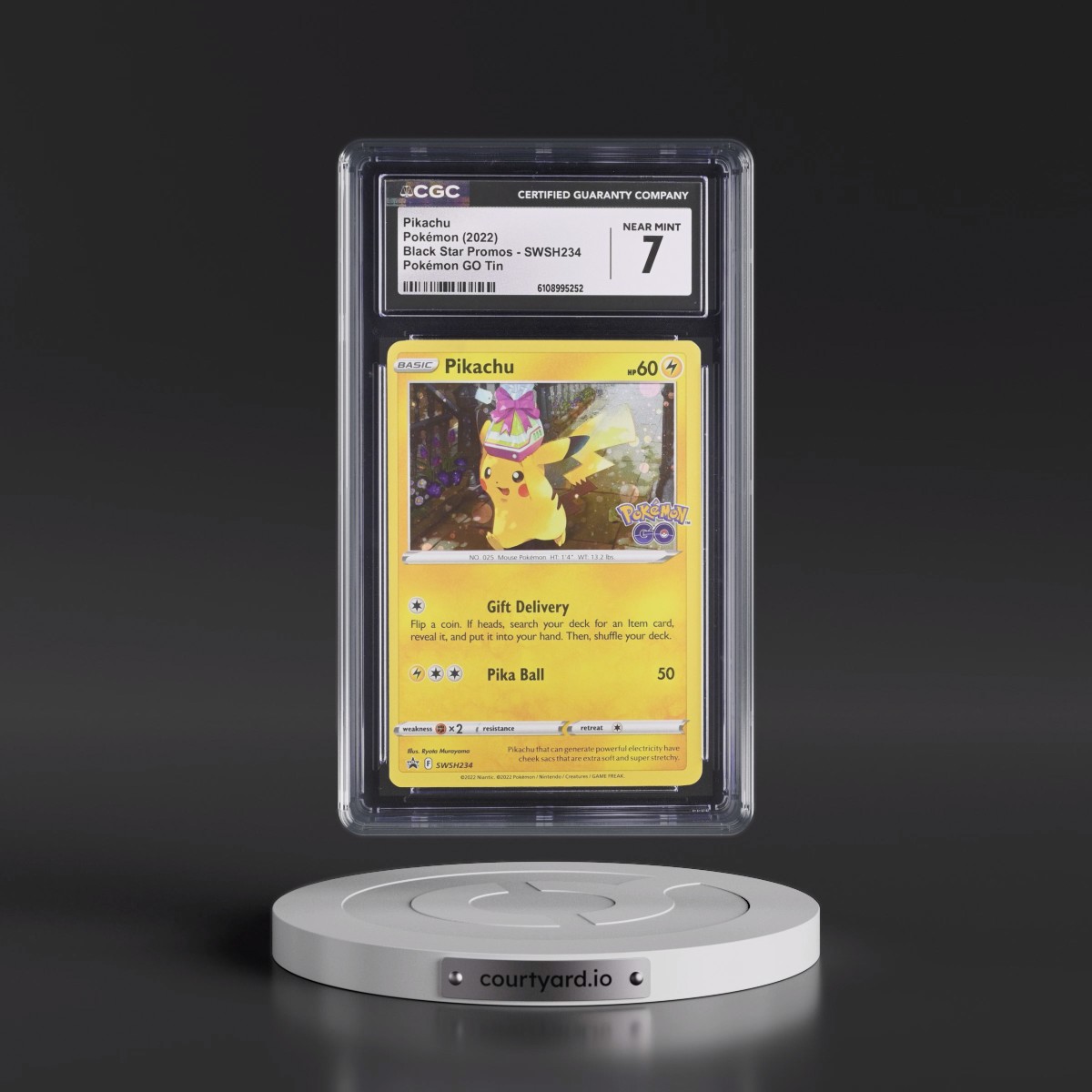 2017 Black Star Promos - Sword & Shield Pikachu - Pokémon GO Tin #SWSH234 CGC 7