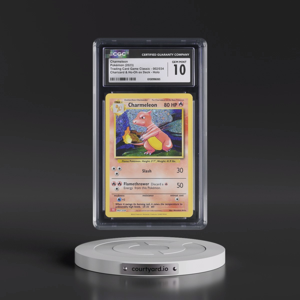 2023 Trading Card Game Classic - CLV, CLC, CLB #002/034 Charmeleon - Charizard & Ho-Oh ex Deck - CLC Holo (CGC 10 GEM MINT)