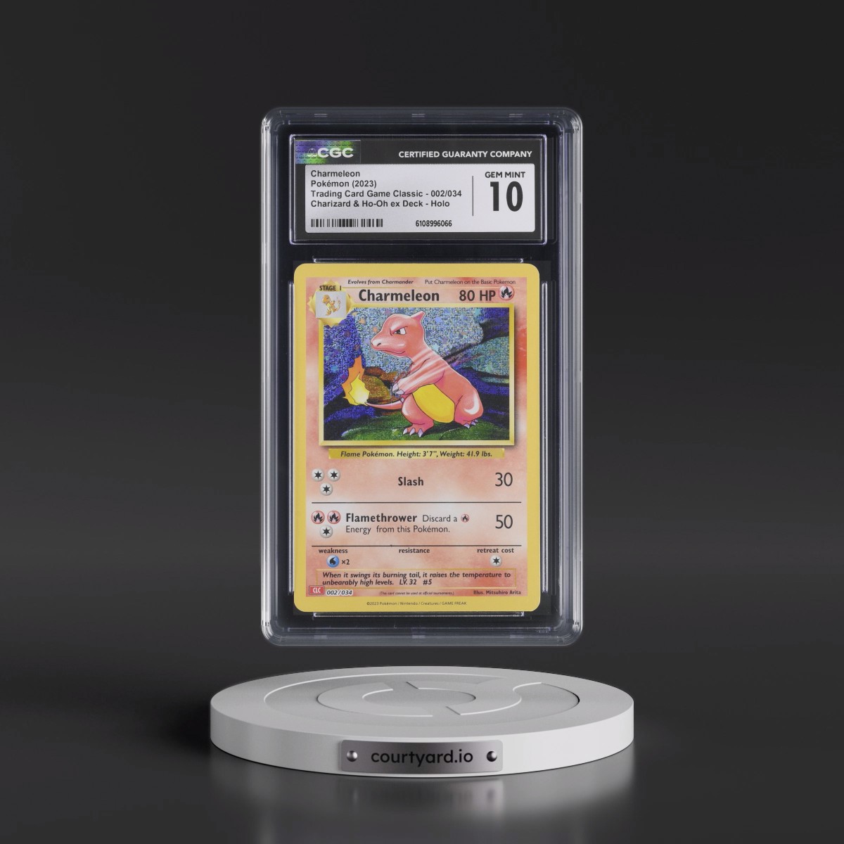 2023 Trading Card Game Classic - CLV, CLC, CLB #002/034 Charmeleon - Charizard & Ho-Oh ex Deck - CLC Holo (CGC 10 GEM MINT)