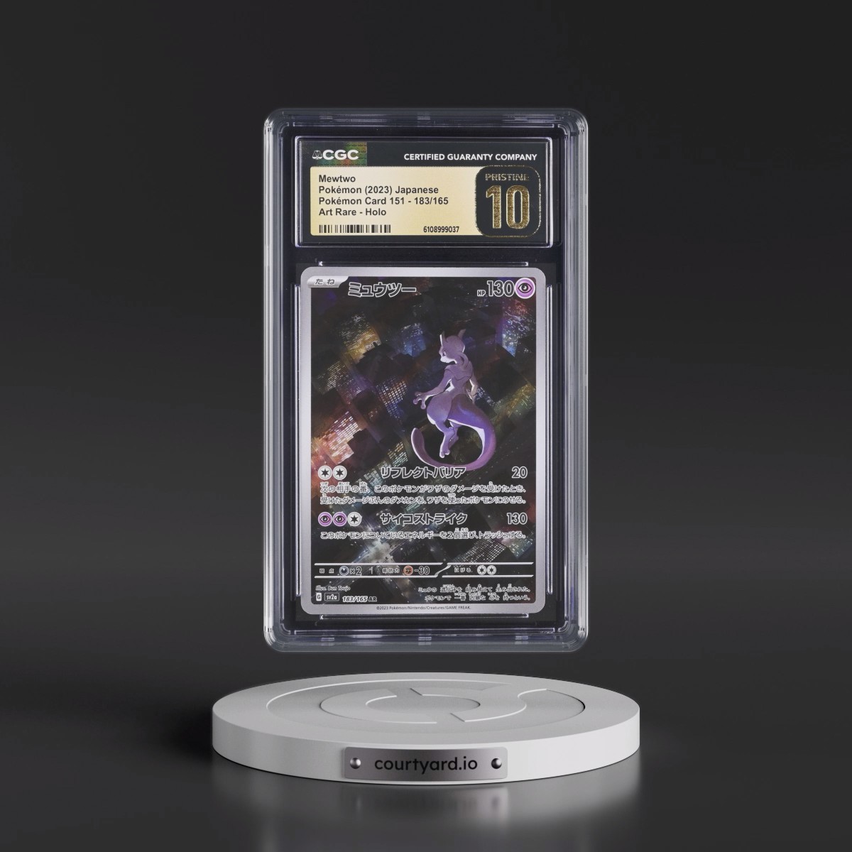 2023 Pokémon Card 151 #183/165 Mewtwo - Art Rare Holo (CGC 10 PRISTINE)