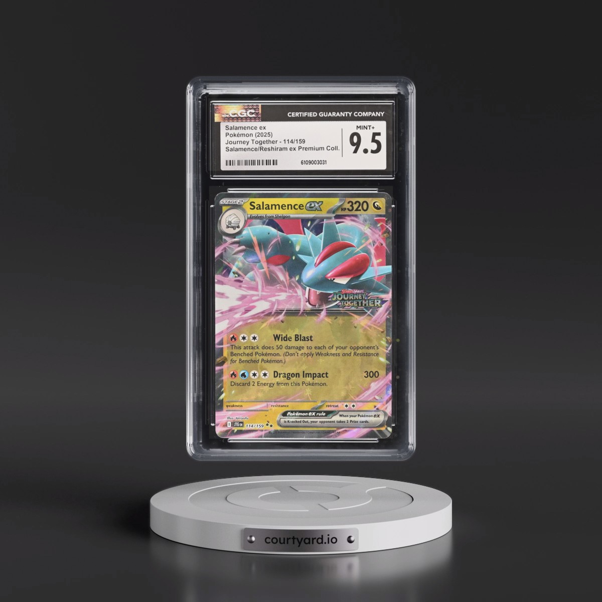 2024 Journey Together - JTG EN #114/159 Salamence ex - Salamence & Reshiram ex Premium Collection (CGC 9.5 MINT+)