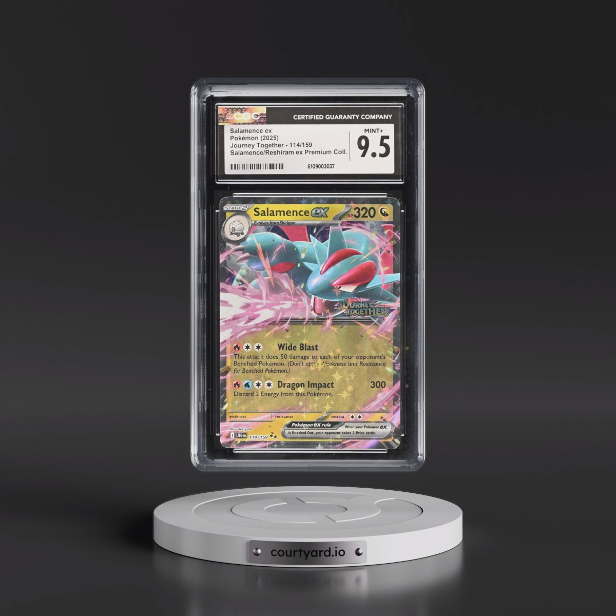 2024 Journey Together - JTG EN #114/159 Salamence ex - Salamence & Reshiram ex Premium Collection (CGC 9.5 MINT+)
