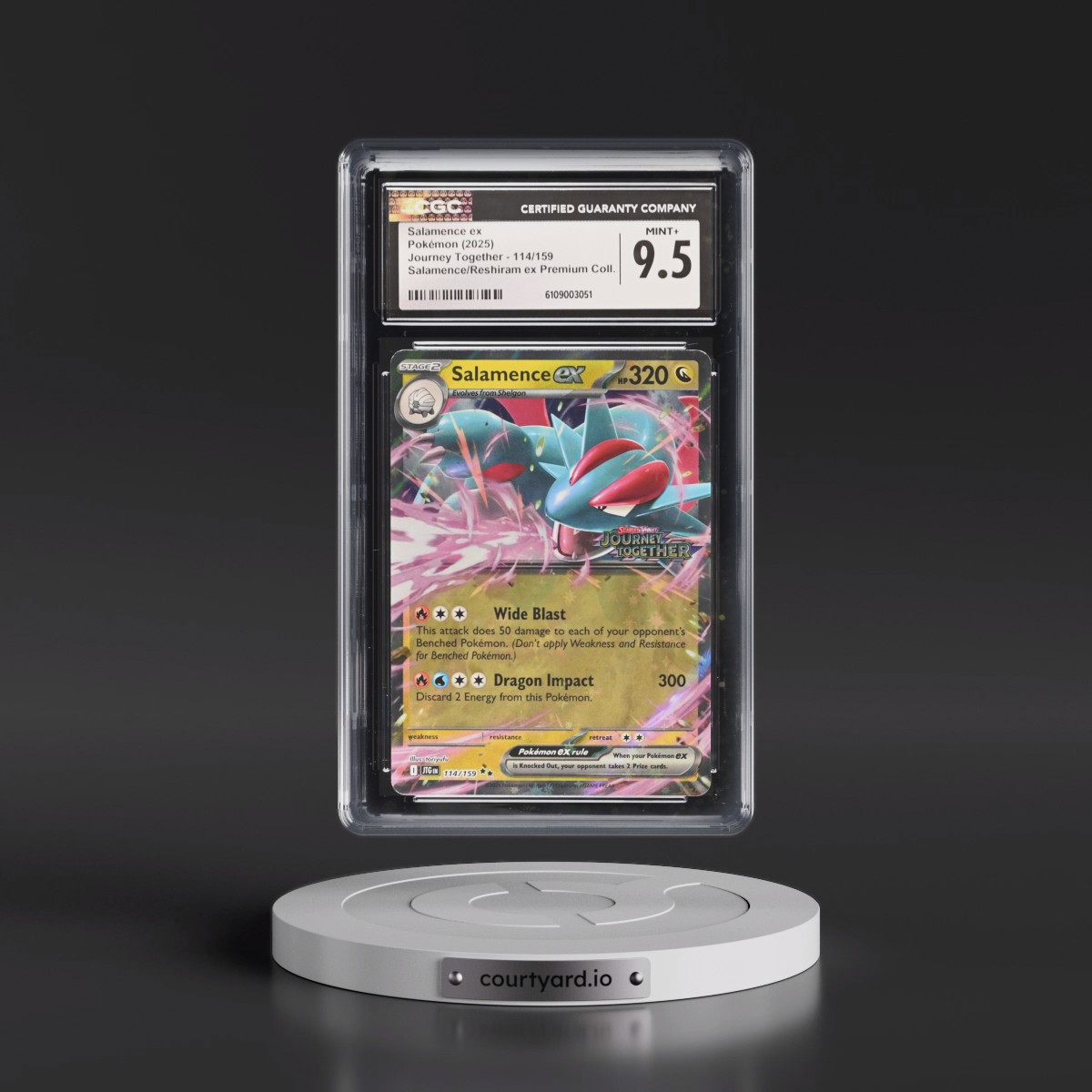 2024 Journey Together - JTG EN #114/159 Salamence ex - Salamence & Reshiram ex Premium Collection (CGC 9.5 MINT+)