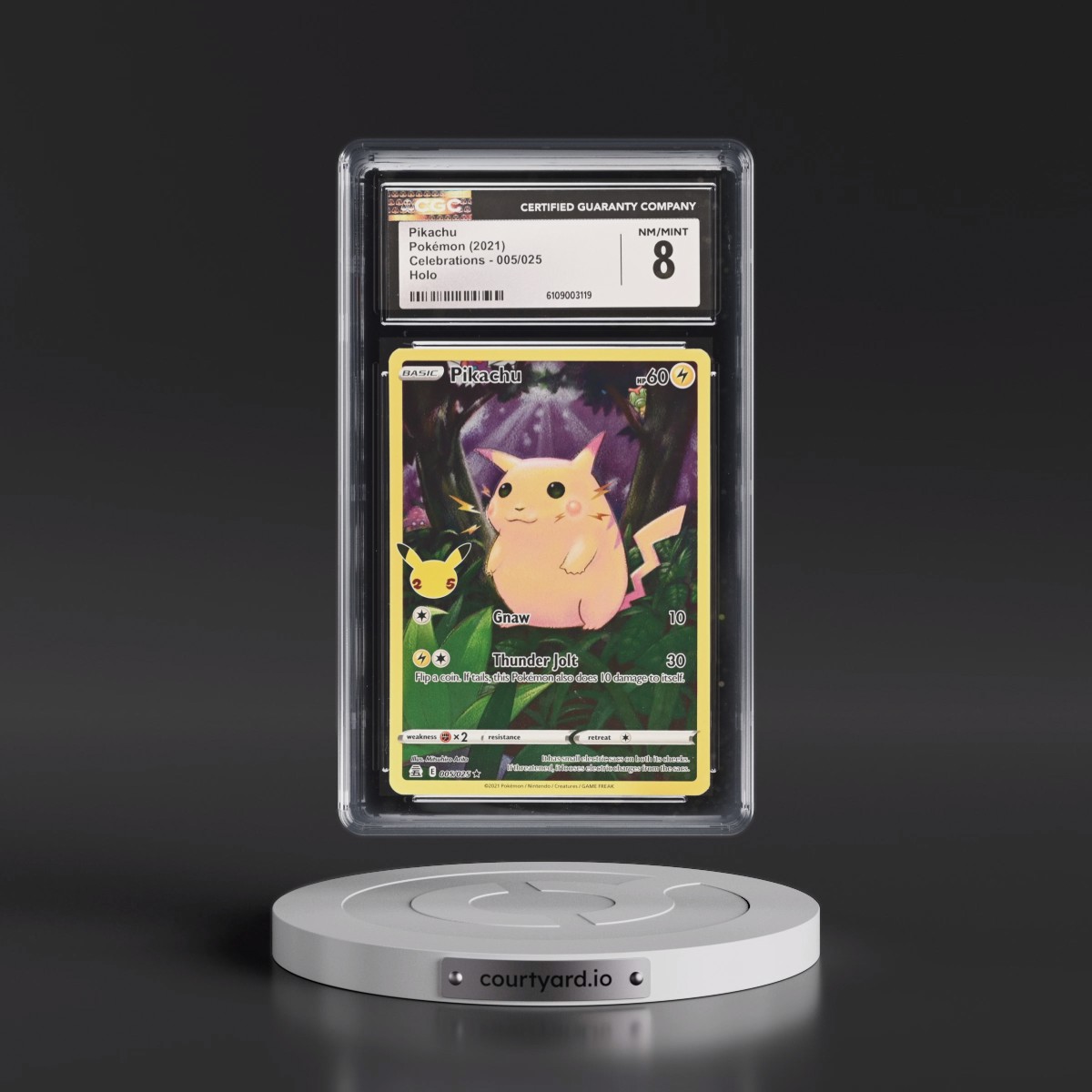 2021 Celebrations #005/025 Pikachu - Holo (CGC 8 NM-MT)