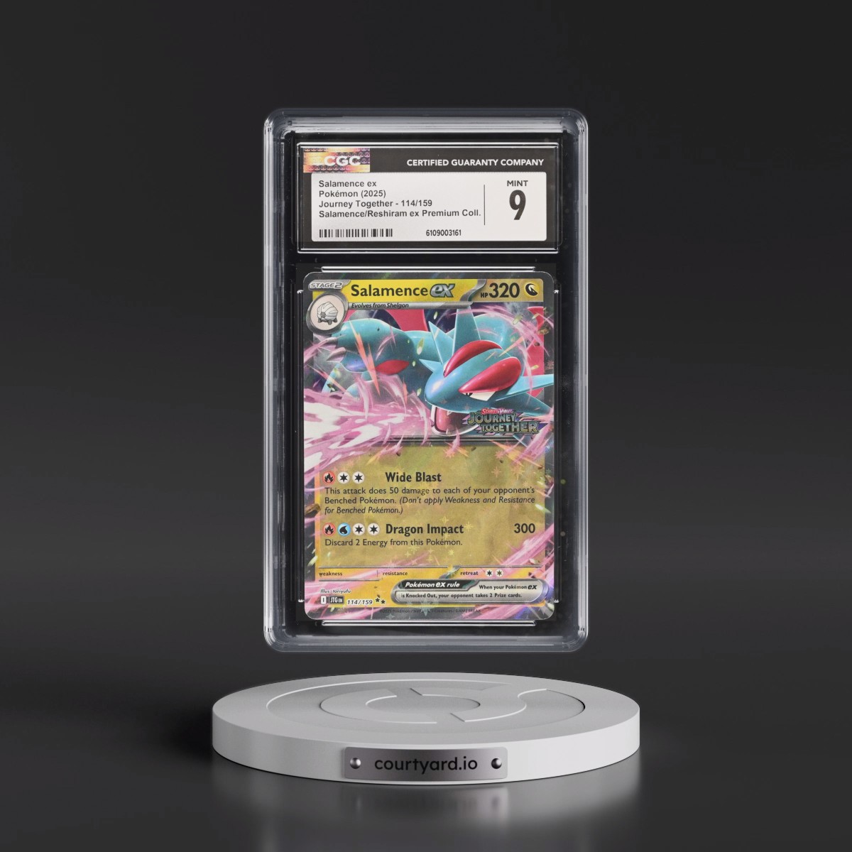 2024 Journey Together - JTG EN #114/159 Salamence ex - Salamence & Reshiram ex Premium Collection (CGC 9 MINT)
