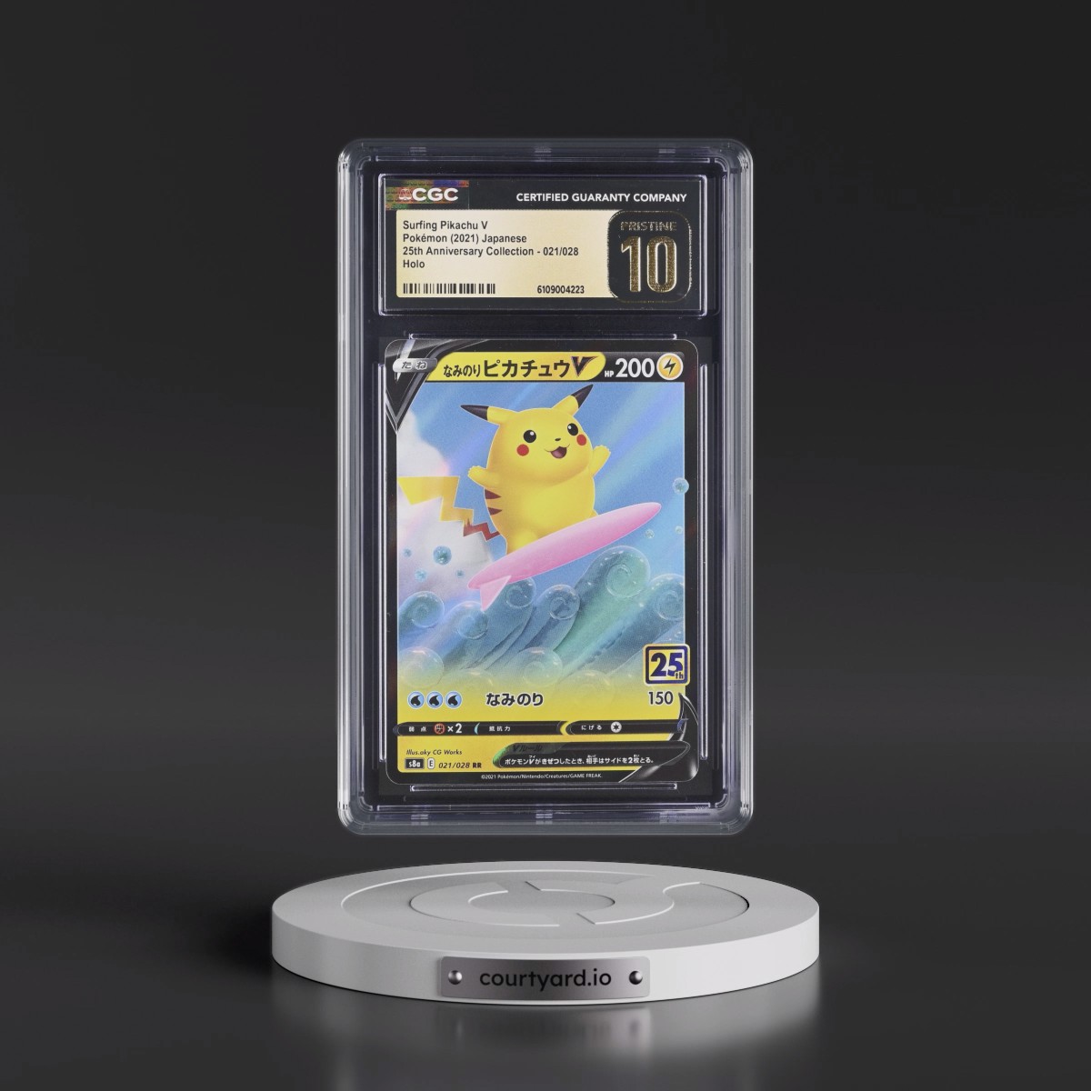 2021 25th Anniversary Collection #021/028 Surfing Pikachu V - Holo (CGC 10 PRISTINE)