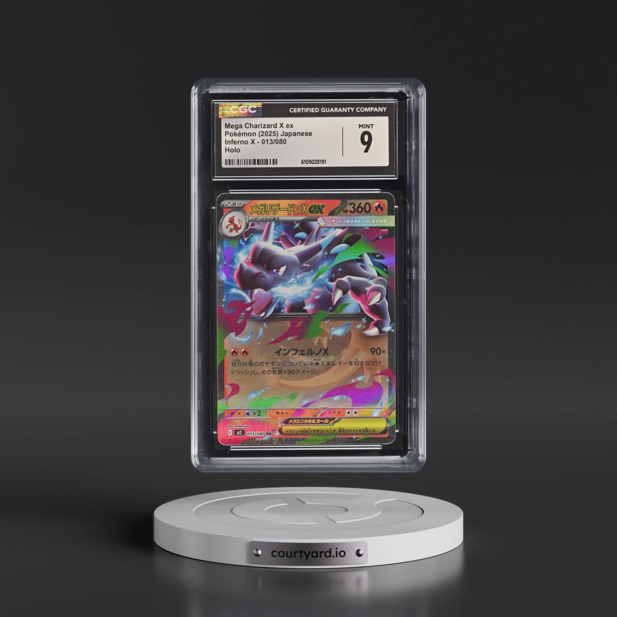2025 Inferno X - M2 #013/080 Mega Charizard X ex - Holo (CGC 9 MINT)