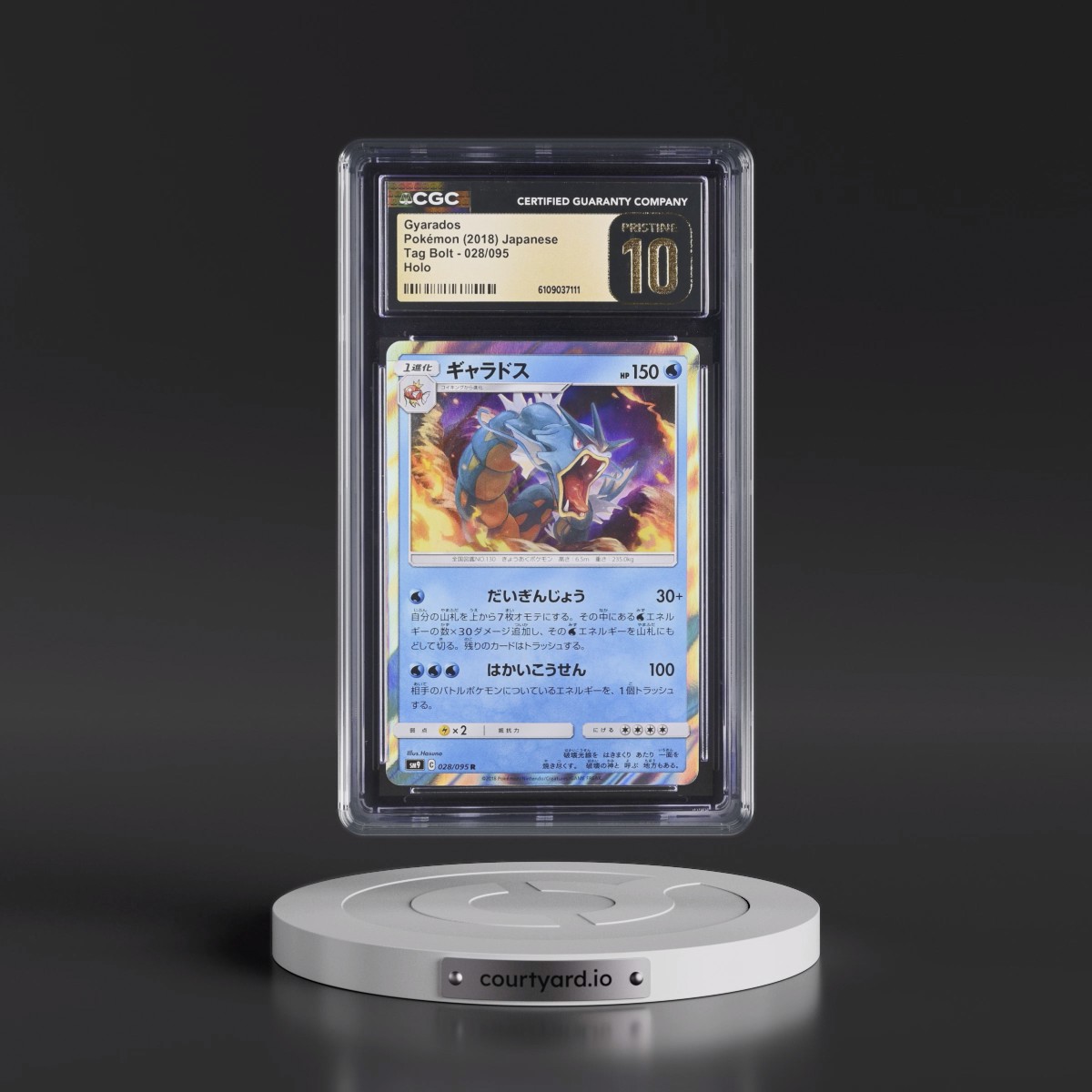 2018 Tag Bolt #028/095 Gyarados - Holo (CGC 10 PRISTINE)