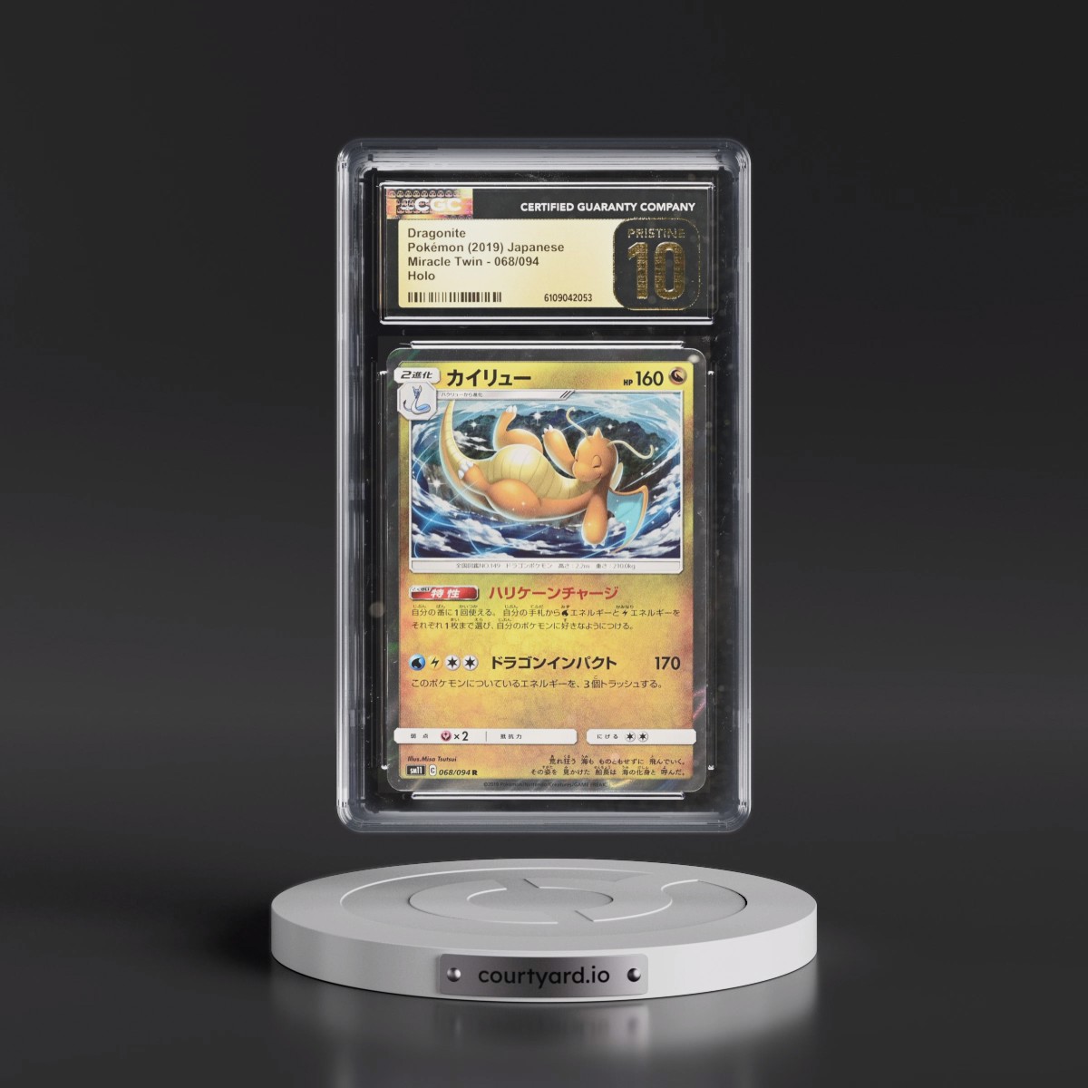 2019 Miracle Twin #068/094 Dragonite - Holo (CGC 10 PRISTINE)