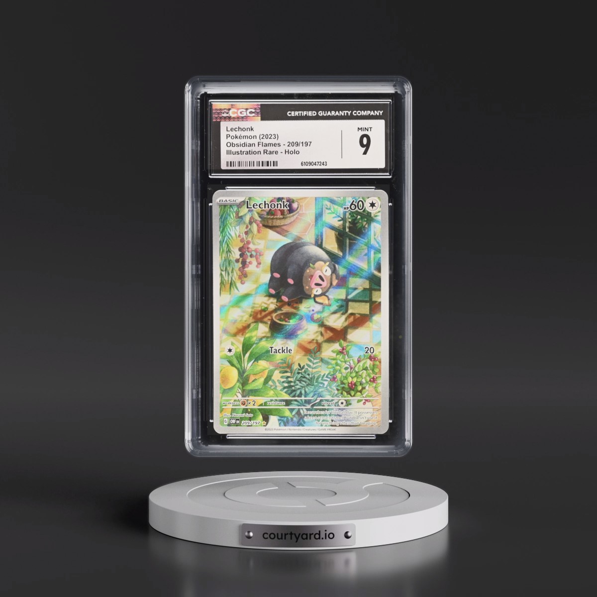 2023 Obsidian Flames - OBF EN #209/197 Lechonk - Illustration Rare Holo (CGC 9 MINT)