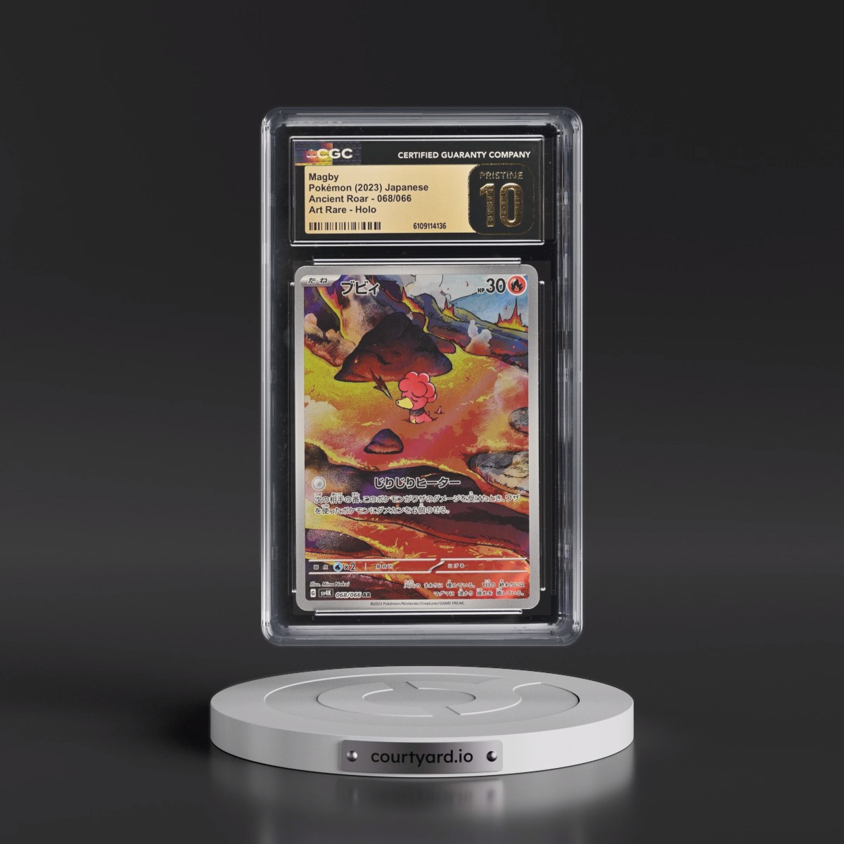 2023 Ancient Roar #068/066 Magby - Art Rare Holo (CGC 10 PRISTINE)