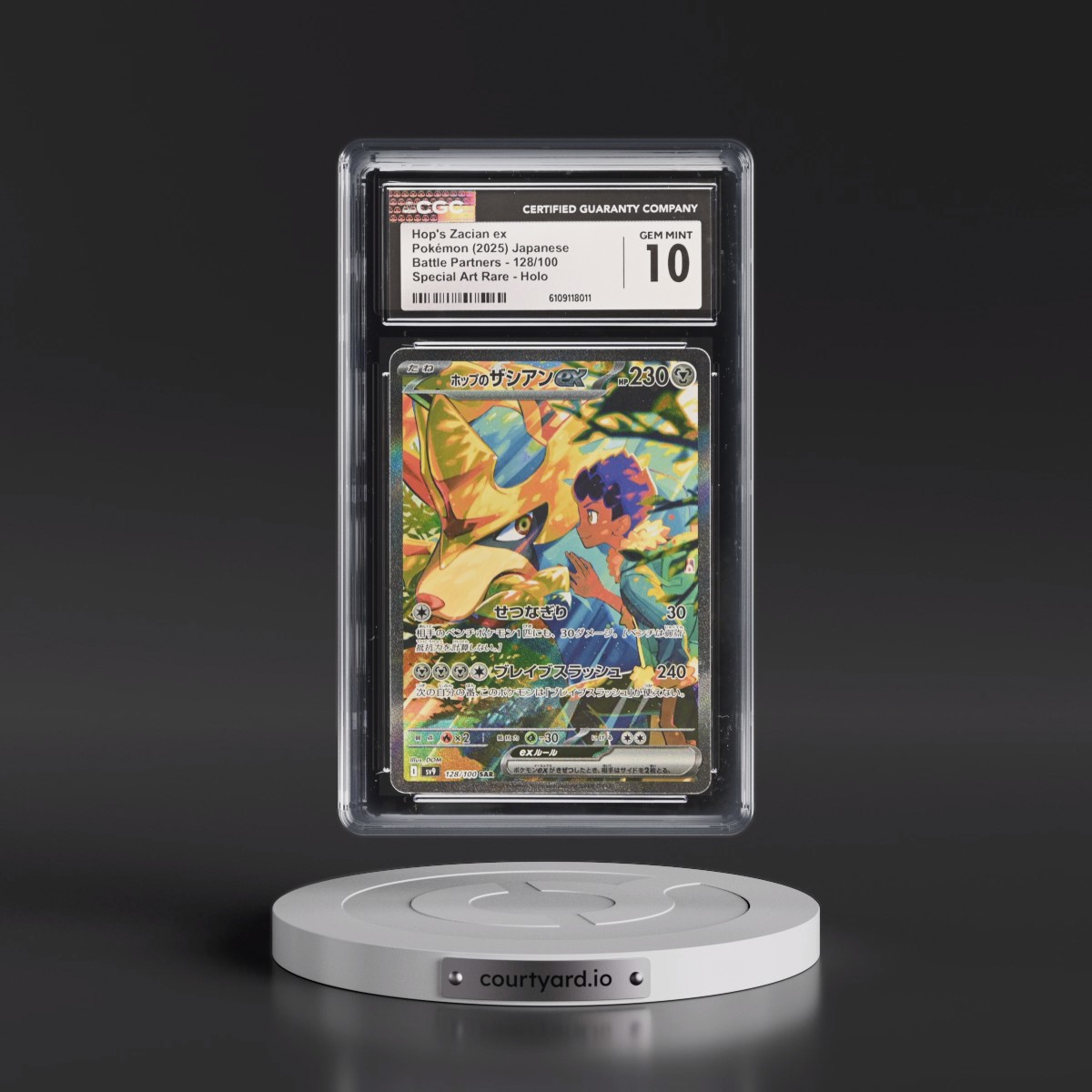 2025 Battle Partners - sv9 #128/100 Hop's Zacian ex - Special Art Rare Holo (CGC 10 GEM MINT)